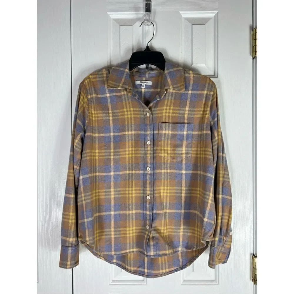 Madewell Womens Flannel Button Up Shirt Size XXS